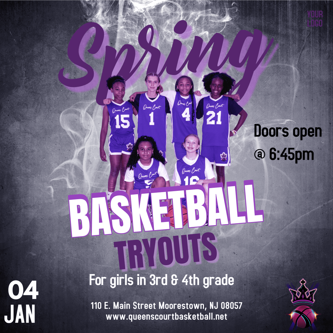 Girls' basketball tryouts on January 4th at 6:45 PM.